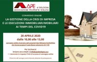 La gestione della crisi di impresa e le esecuzioni immobiliari/mobiliari ai tempi del Covid19